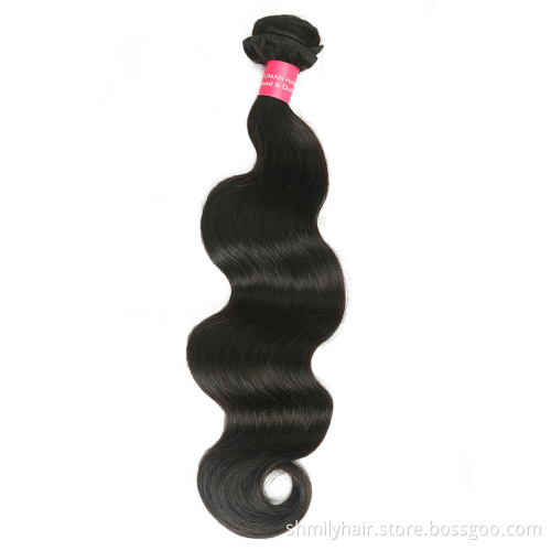 Wholesale Body Wave Bundles Virgin Hair Peruvian Young Girl Donor Mink Hair With Full Customized Bags Natural Human Extensions